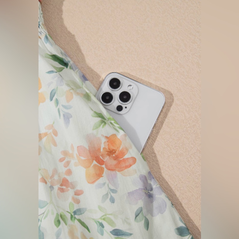 Beige Floral Print Shirred High Waist Puff Sleeve Mini Dress - Picture 3 of 9